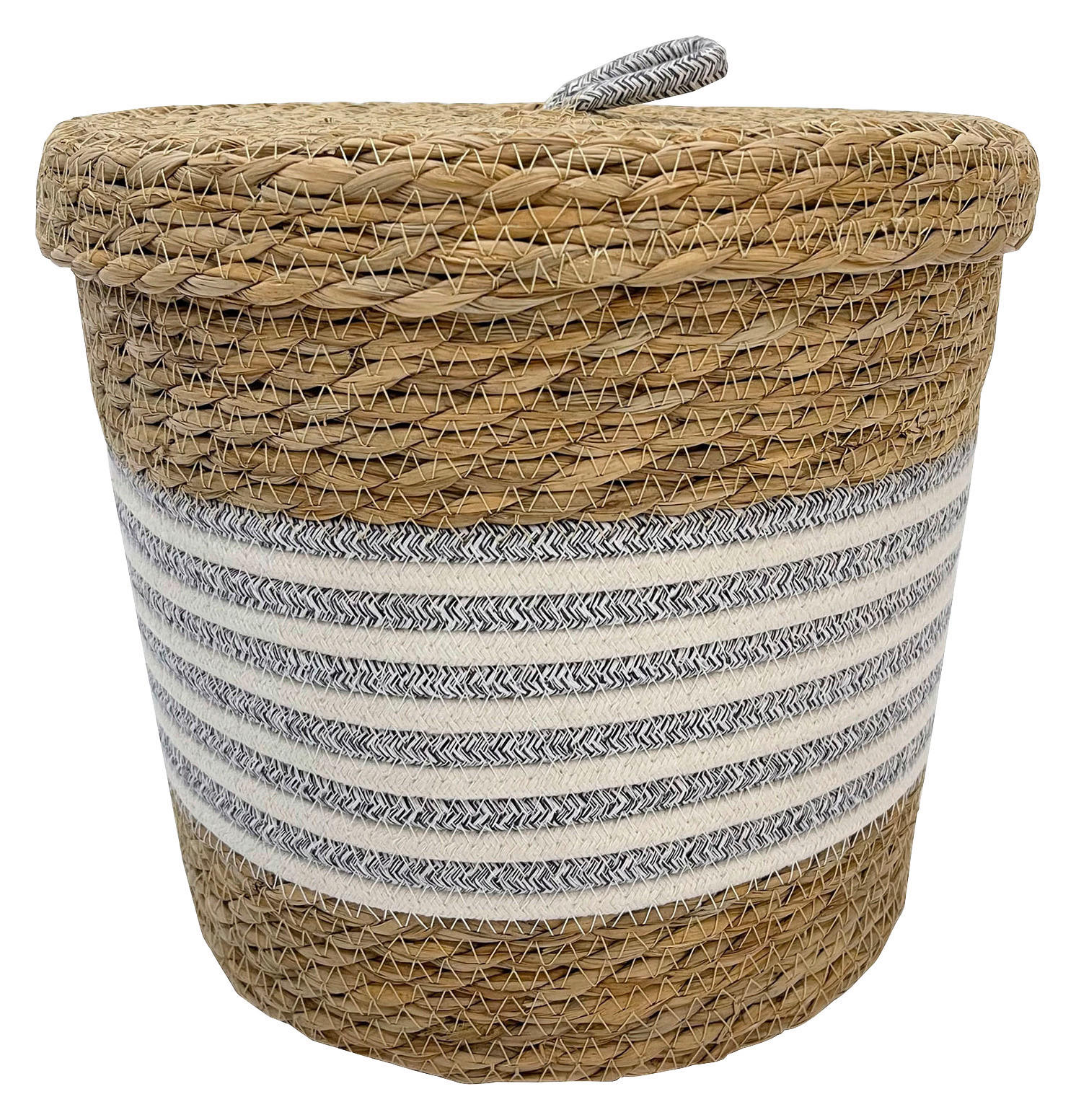 POCOline Korb natur Baumwolle H/D: ca. 27x29 cm Korb_Kerstin_S - weiß/natur (29,00/27,00cm) - POCOline