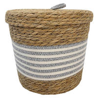 POCOline Korb natur Baumwolle H/D: ca. 27x29 cm Korb_Kerstin_S - weiß/natur (29,00/27,00cm) - POCOline