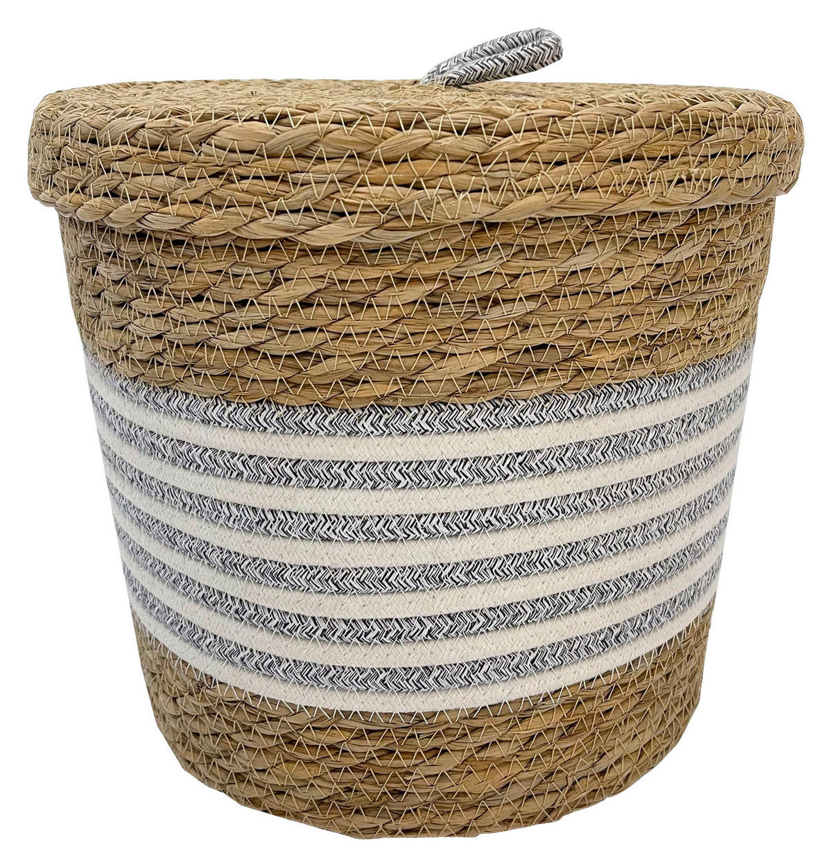 POCOline Korb natur Baumwolle H/D: ca. 27x29 cm Korb_Kerstin_S - weiß/natur (29,00/27,00cm) - POCOline