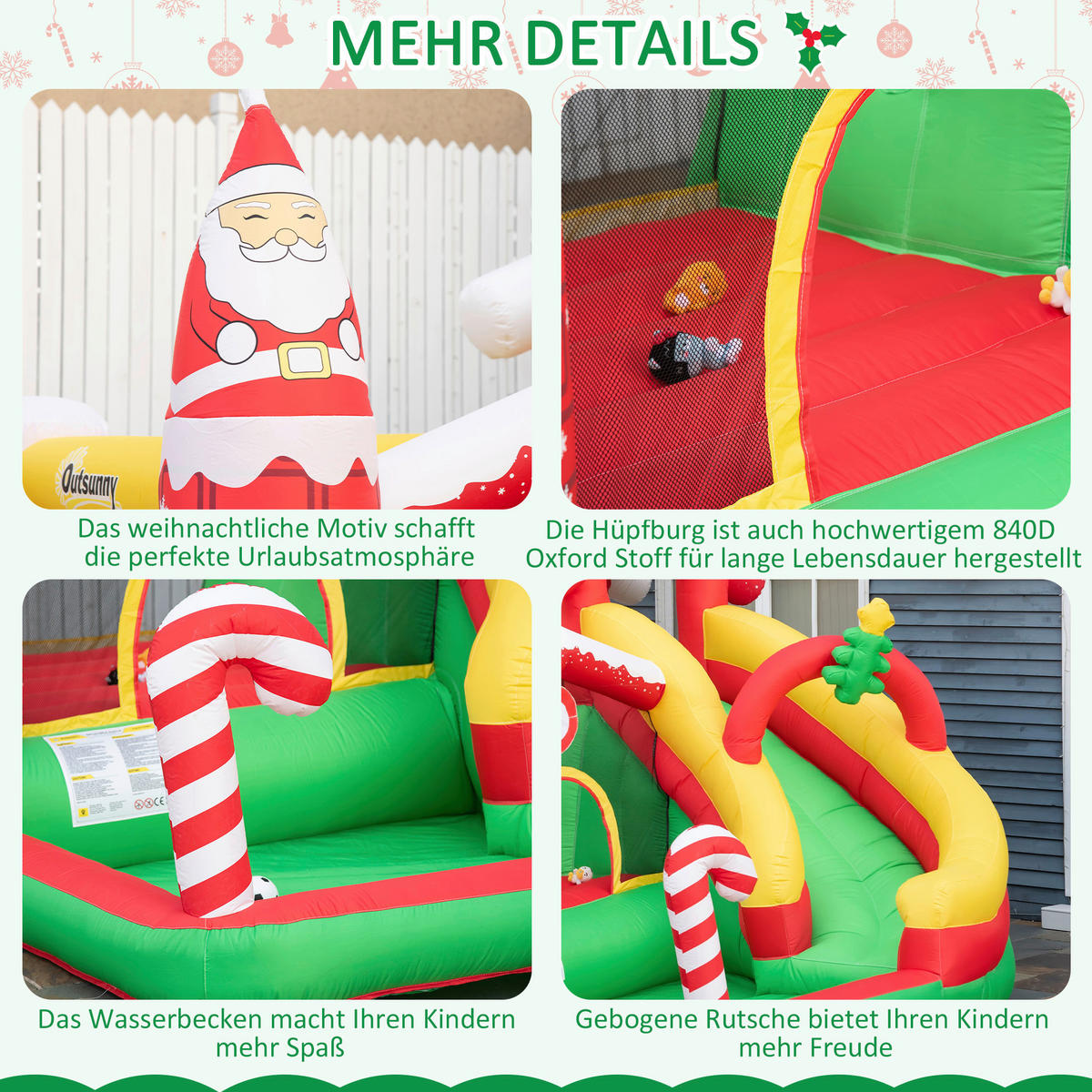 Outsunny Hüpfburg grün B/H/L: ca. 280x220x290 cm online bei POCO kaufen