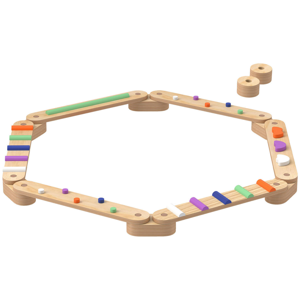 AIYAPLAY Kinder Balancierbalken B/H/L: ca. 115x8,5x130 cm Kinder Balancierbalken - multicolor (130,00/115,00/8,50cm) - AIYAPLAY