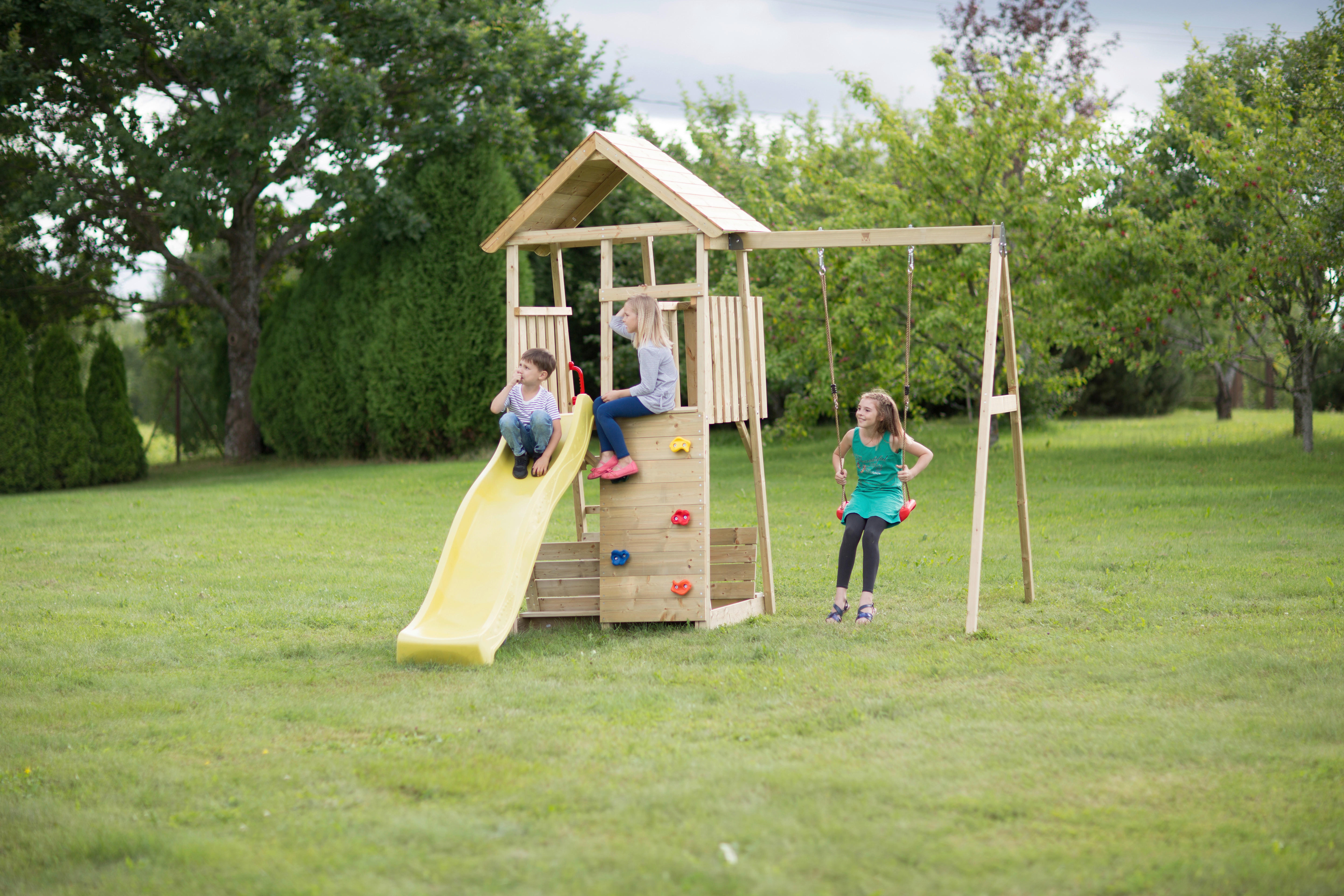 Wendi Toys Stelzenspielhaus Biene natur B/H/T: ca. 270x270x280 cm Biene - gelb/natur (270,00/270,00/280,00cm) - Wendi Toys