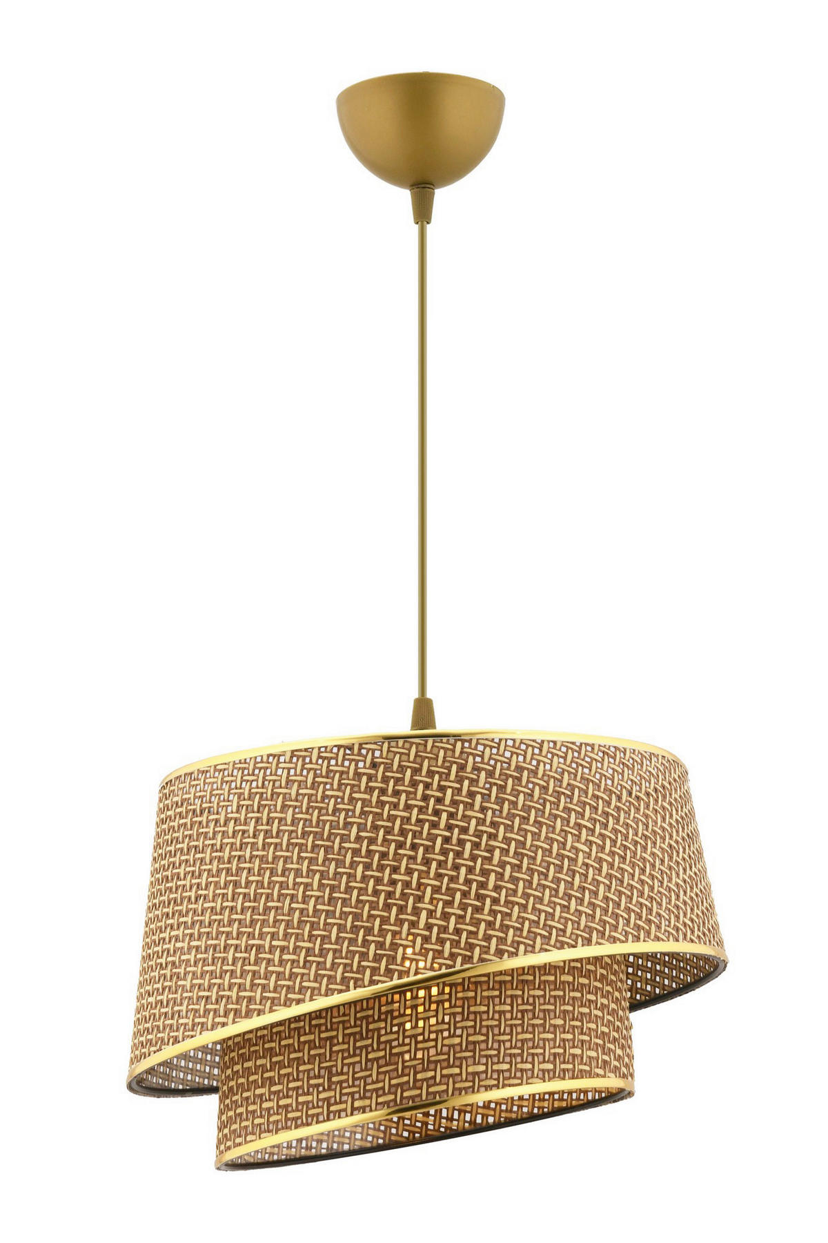 Opviq Pendelleuchte gold beige Metall Stoff B/H/L: ca. 32x65x32 cm E27 1 Brennstellen Barette Hazeran - beige/gold (32,00/32,00/65,00cm) - Opviq