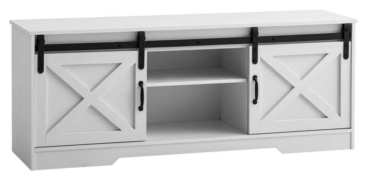 Lowboard weiß B/H/T: ca. 150x59,5x39,5 cm TV & Lowboard - weiß (150,00/59,50/39,50cm) - Wohnling