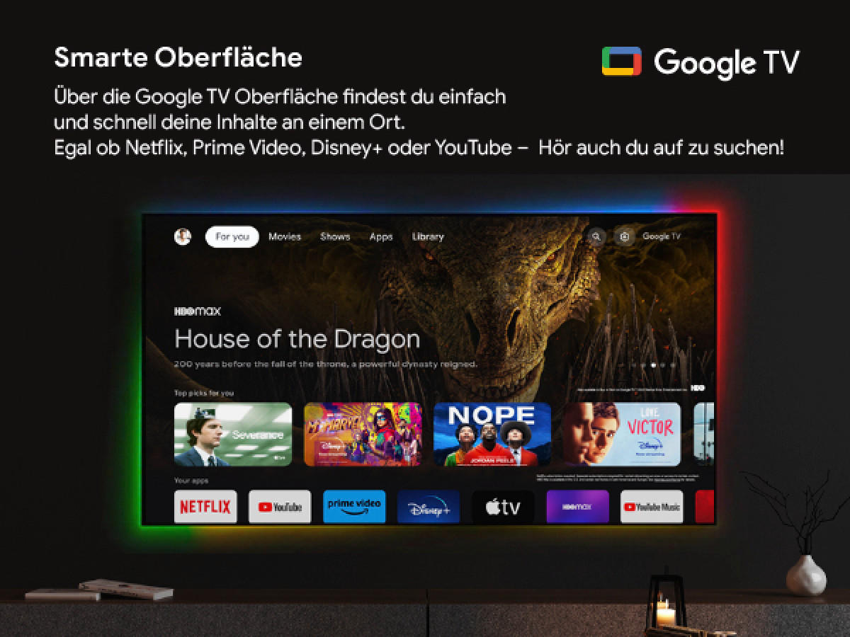 Dyon LED-Smart-TV iGoo-TV 40F 40 Zoll Diagonale ca. 100 cm LED-Smart-TV_iGoo-TV_40F - (90,00/8,70/51,10cm) - Dyon