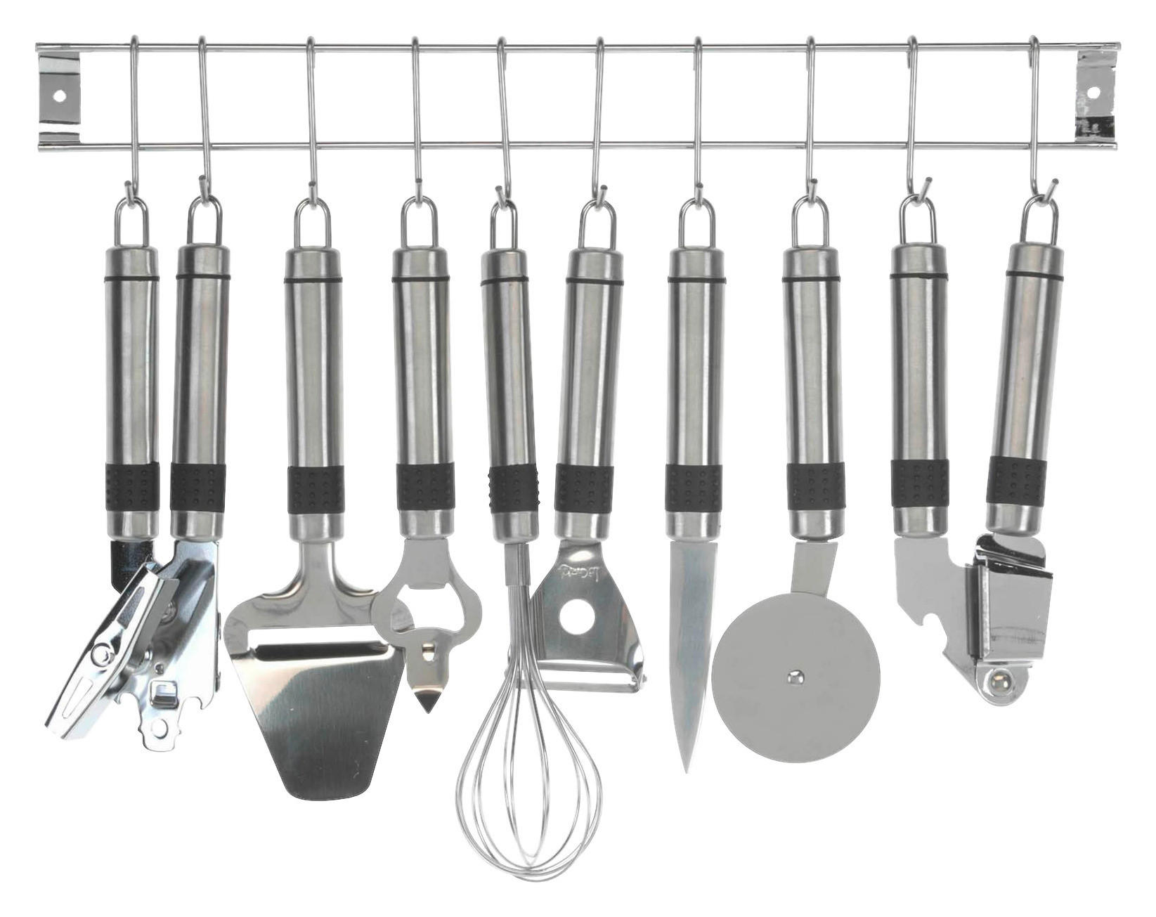 Küchenhelferset silber Edelstahl L: ca. 42 cm Küchenhelferset_9tlg. - silber (42,00cm)