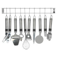 Küchenhelferset silber Edelstahl L: ca. 42 cm Küchenhelferset_9tlg. - silber (42,00cm)