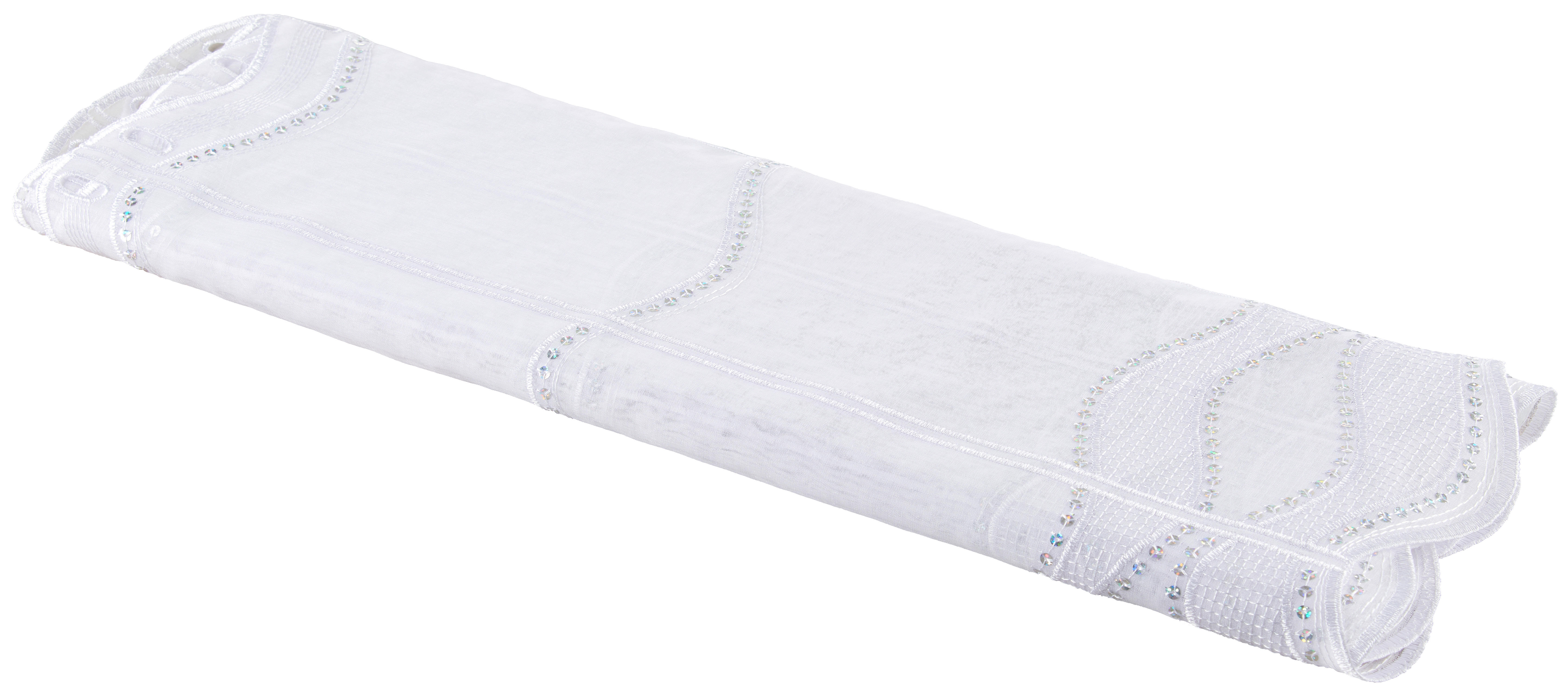 Scheibengardinen-Meterware Lucia weiß H: ca. 60 cm Lucia - weiß (60,00cm)