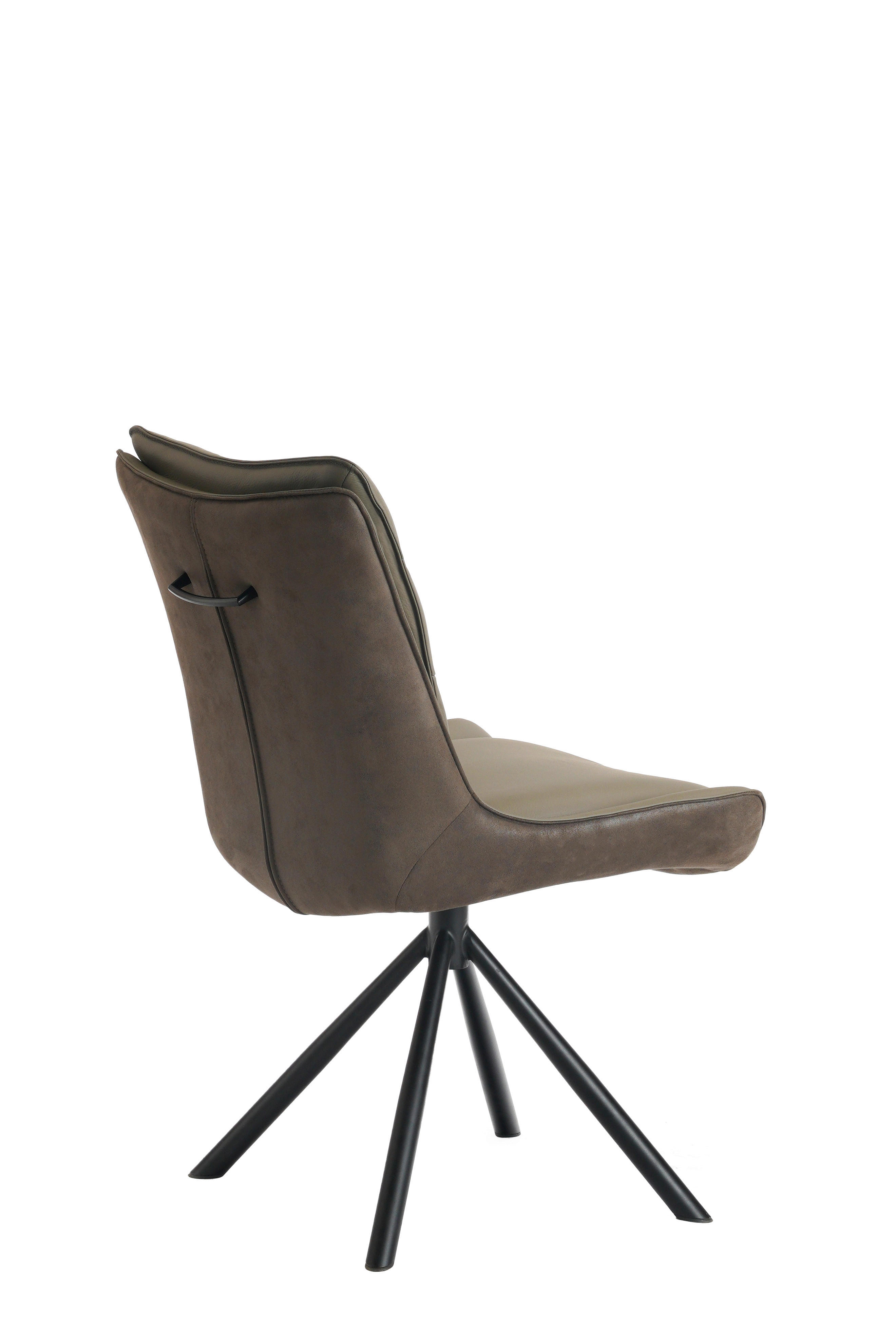 Thumbnail - Drehstuhl  grau braun schwarz Leder Stoff Metall