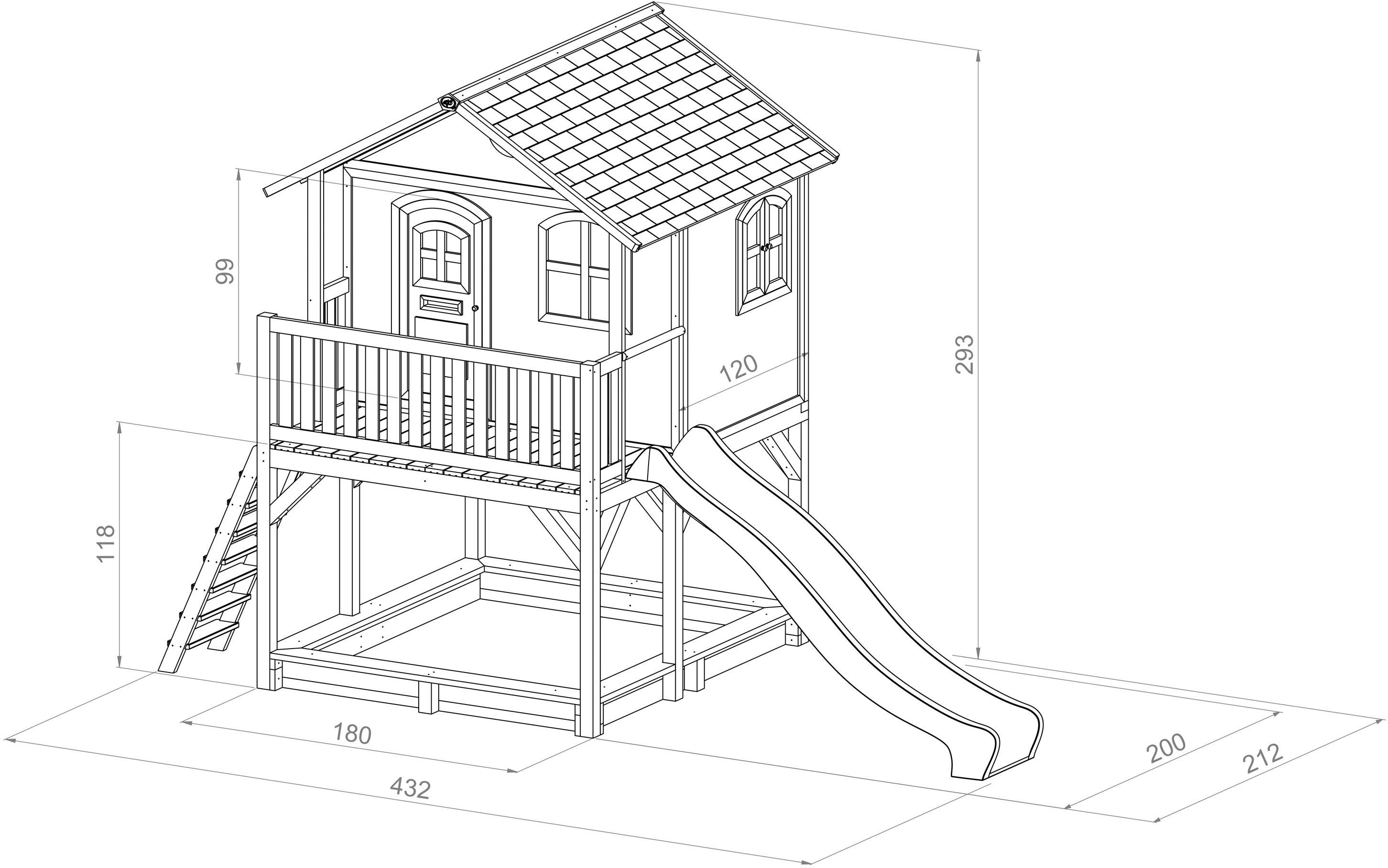 AXI Spielhaus Marc braun B/H/L: ca. 432x...