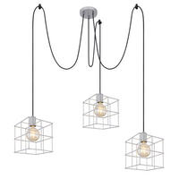 GLOBO Pendelleuchte Stahl Metall H/D: ca. 300x20 cm E27 3 Brennstellen MERRIL - (20,00/300,00cm) - GLOBO