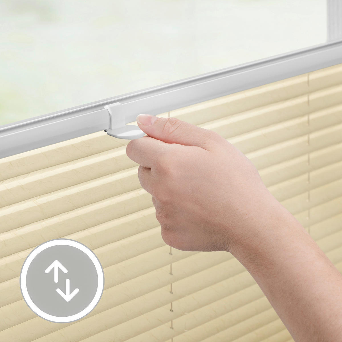 Spannplissee creme B/L: ca. 60x130 cm Plissee_Klemmfix - creme (60,00/130,00cm) - LICHTBLICK