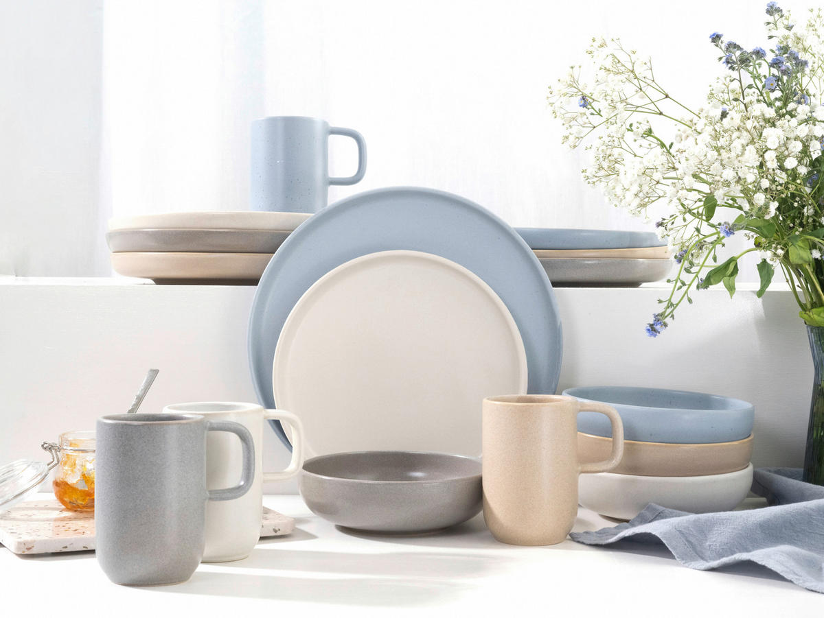 CreaTable Kombiservice Uno Nordic bunt Steinzeug 16 tlg. Uno Nordic - bunt - CreaTable