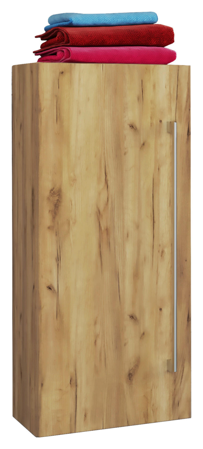 Midischrank Badinos Eiche Honig Nachbildung Alu Optik B/H/T: ca. 33x75x22 cm Badinos - Eiche/Alu (33,00/75,00/22,00cm) - VCM Möbel