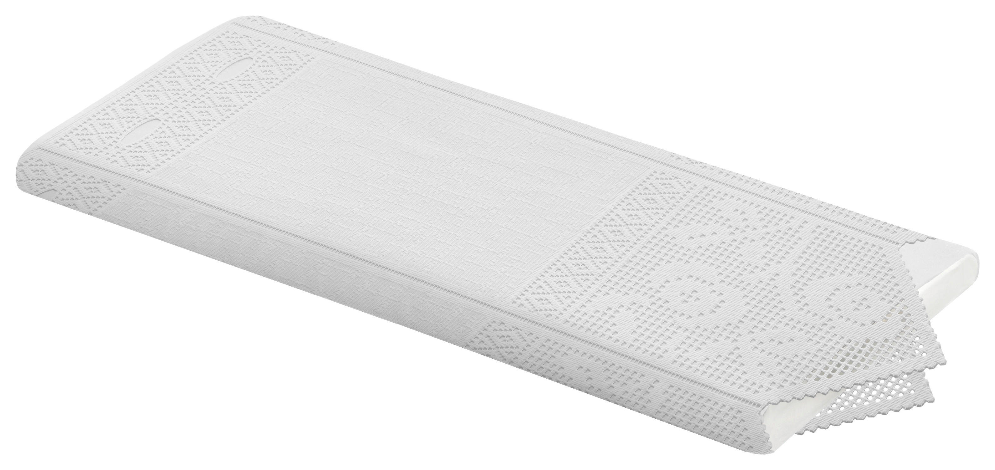 Scheibengardinen-Meterware weiß H: ca. 45 cm Scheibengardine - weiß (45,00cm)