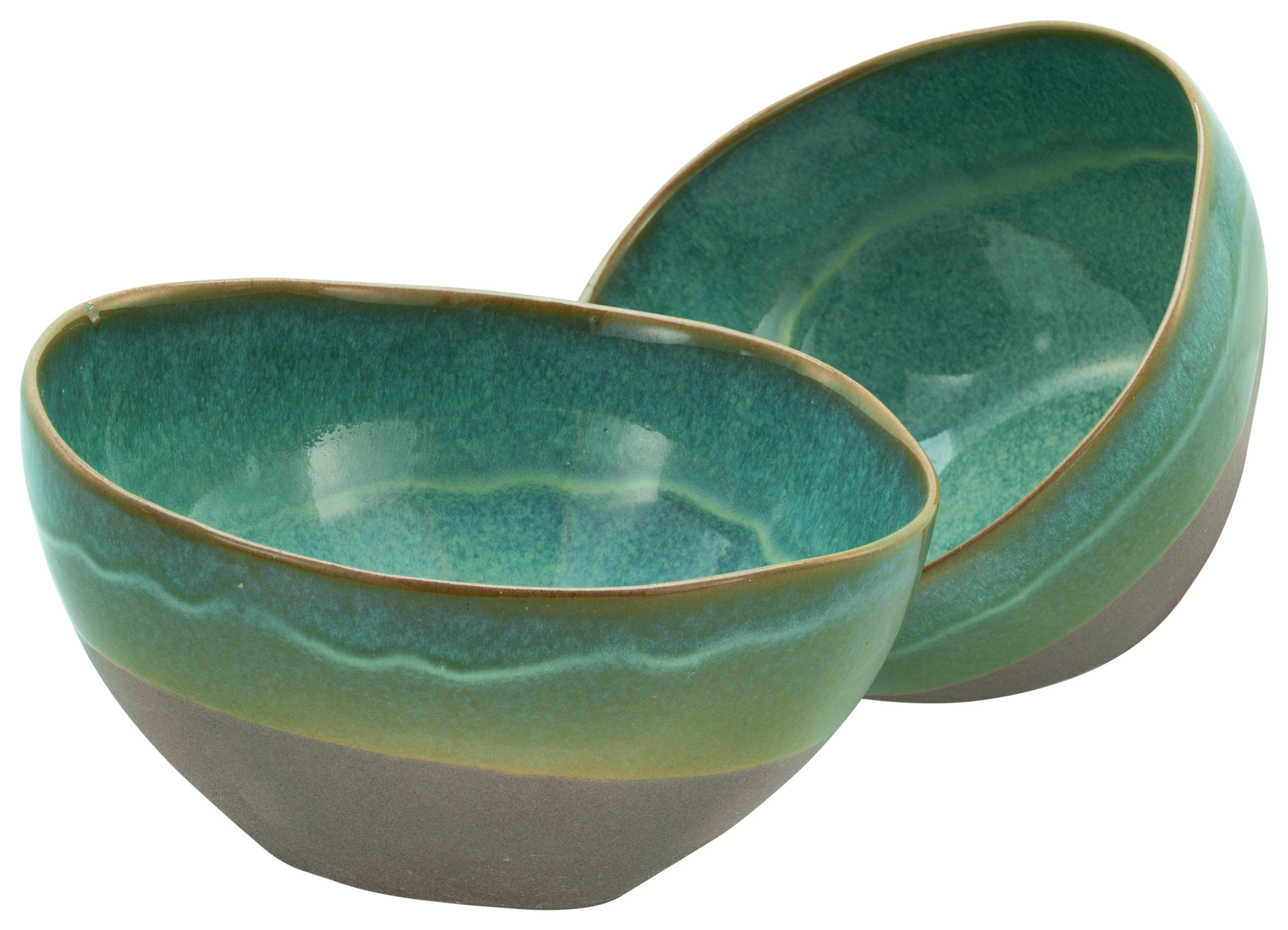 CreaTable Poke-Bowl-Set Basalt Bio olive Steinzeug H/D: ca. 9x18 cm Basalt Bio - olive (18,00/9,00cm) - CreaTable