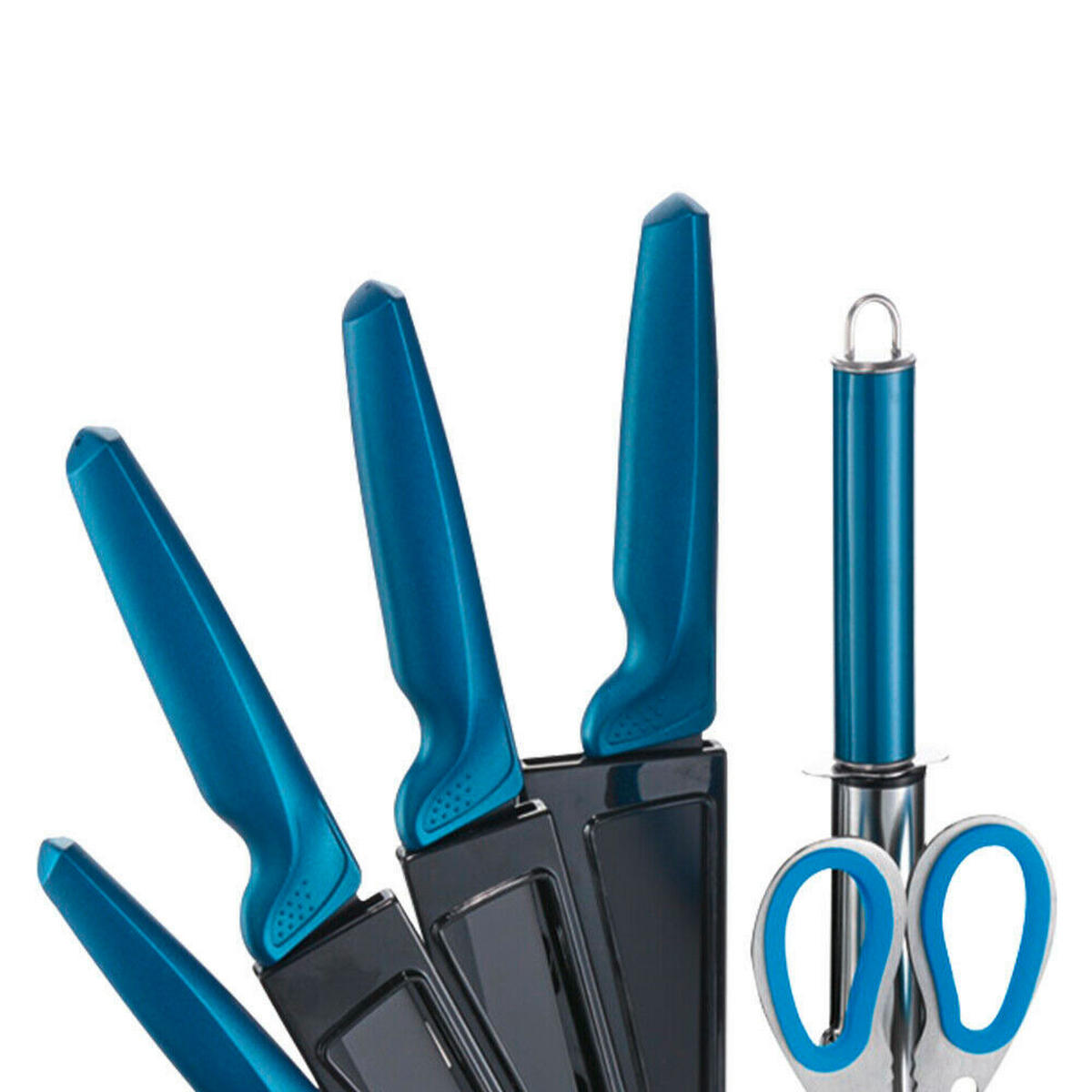 MICHELINO Messerset petrol Edelstahl 8 tlg. Messerset_Michelino_8tlg. - petrol/schwarz - MICHELINO