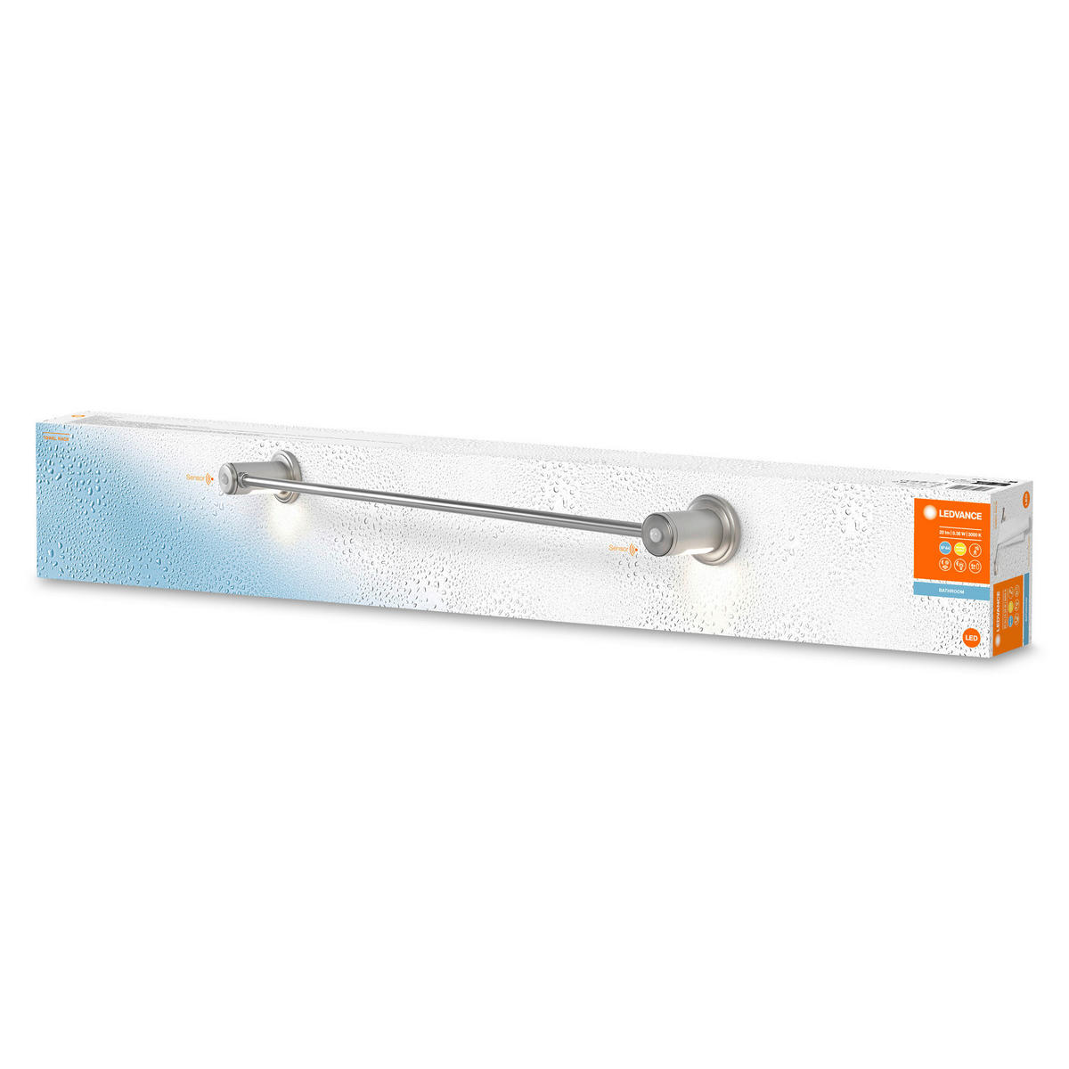LED-Badetuchhalter silber Kunststoff B/H/L: ca. 6,7x11,1x79,7 cm LED-Badetuchhalter - silber (79,70/6,70/11,10cm) - LEDVANCE