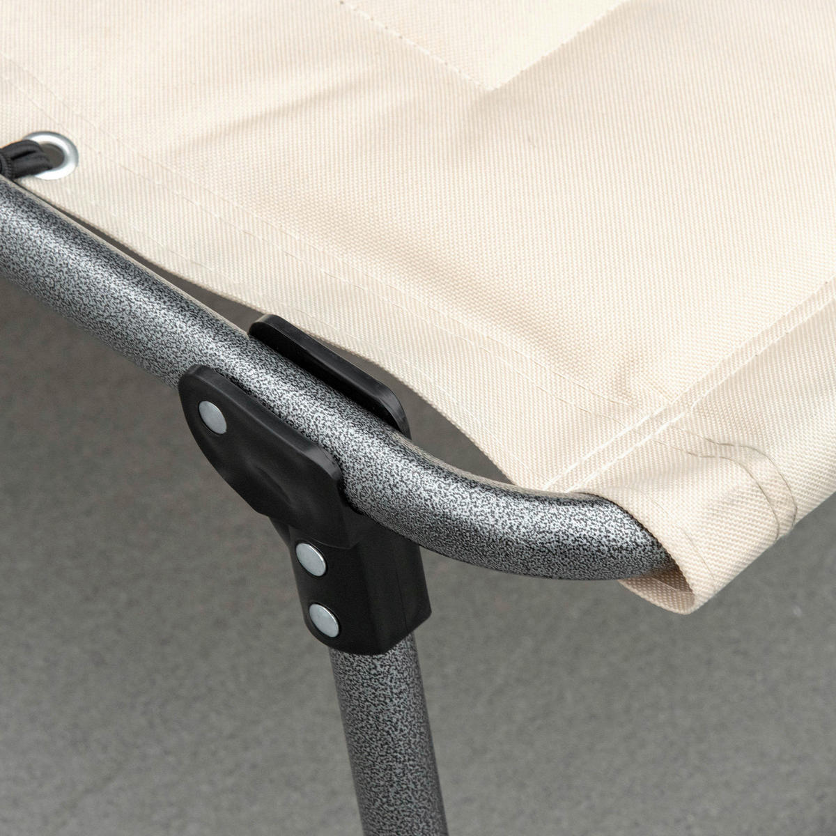 Outsunny Sonnenliege beige Polyester B/H/L: ca. 57x30x188 cm Sonnenliege - beige (188,00/57,00/30,00cm) - Outsunny