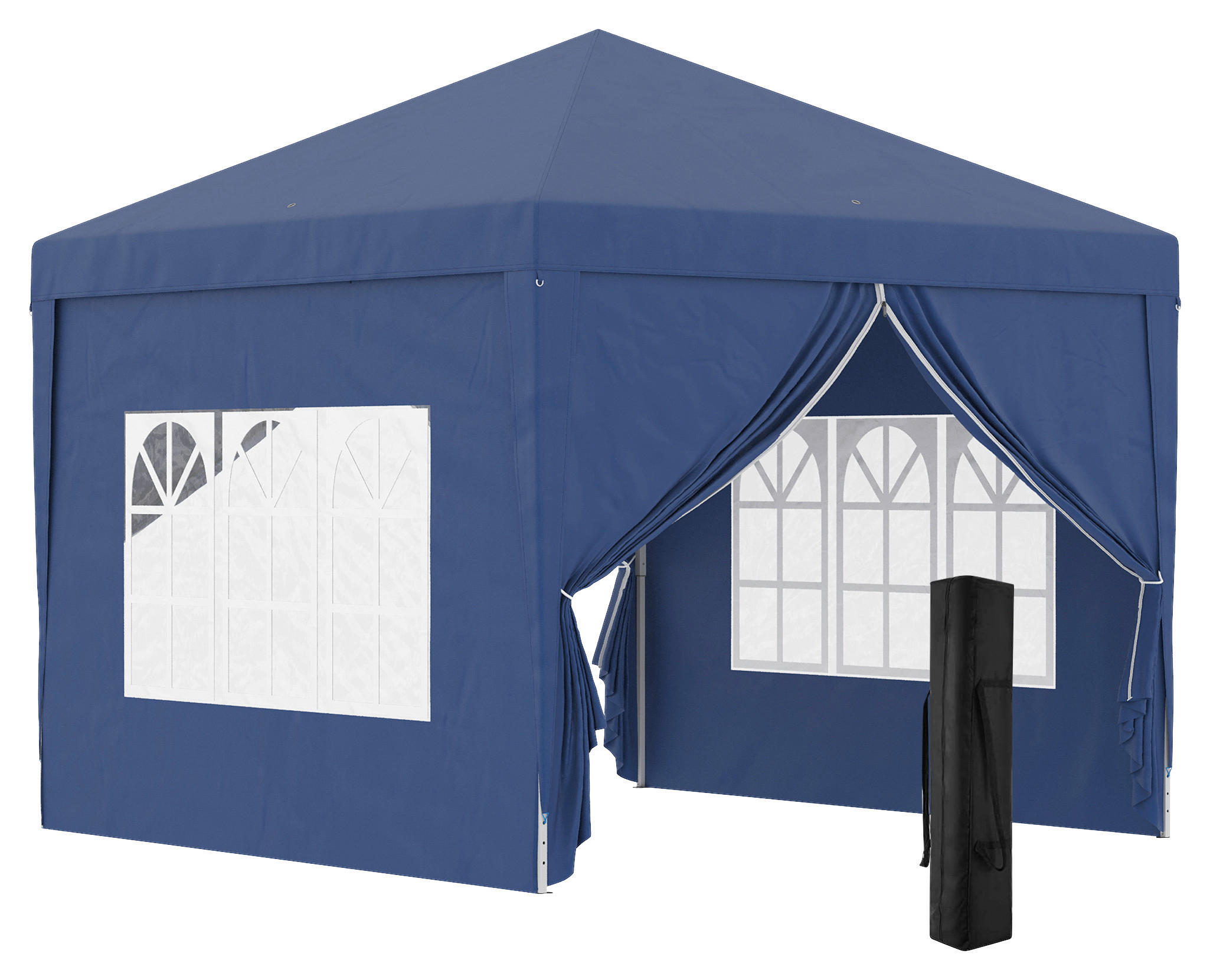 Outsunny Pavillon blau Polyester B/H/L: ca. 2,95x2,95x2,58 cm günstig online kaufen