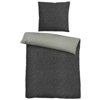 Baumwoll Bettwäsche Flanell Wendebettwäsche_Flanell 135x200 - Titanium/grau (135,00/200,00cm)