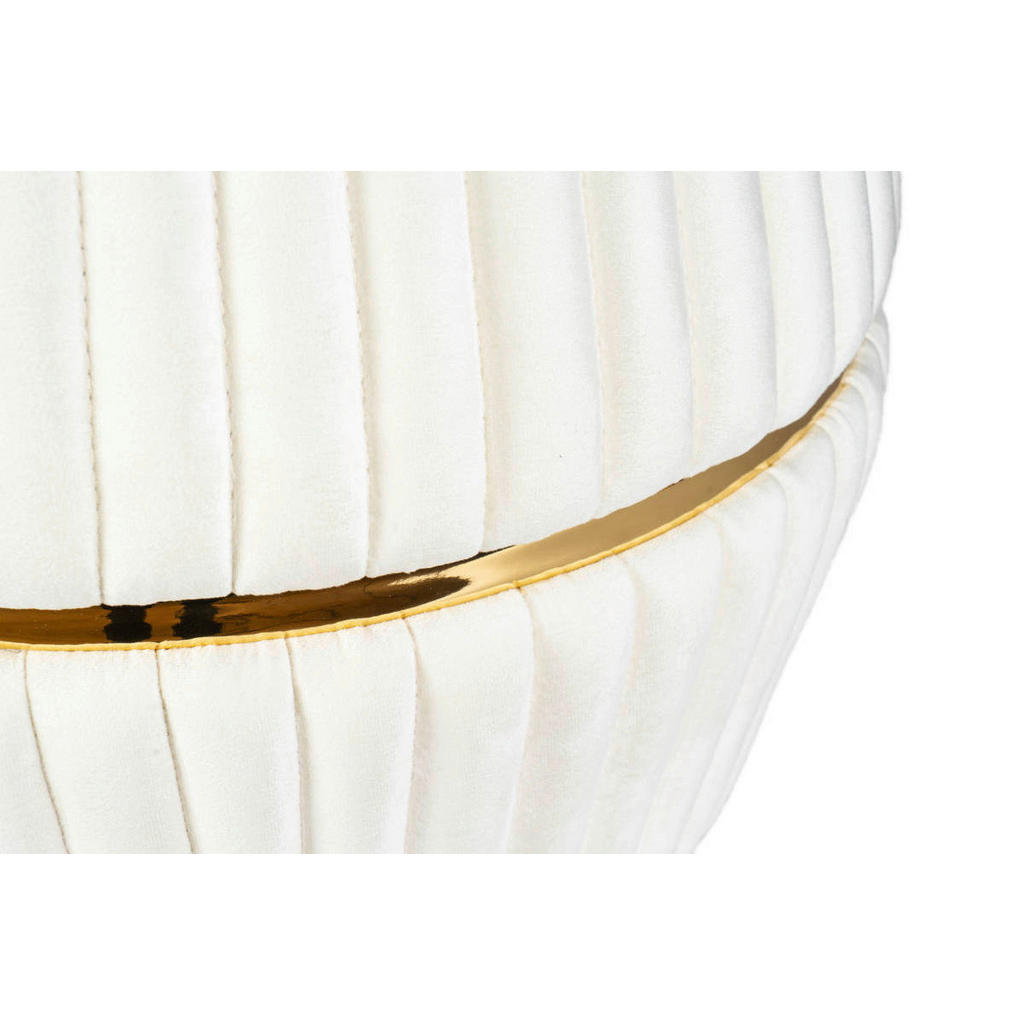 Thumbnail - 360 Living Hocker Doric 200 elfenbein gold H/D: ca. 53x51,5 cm