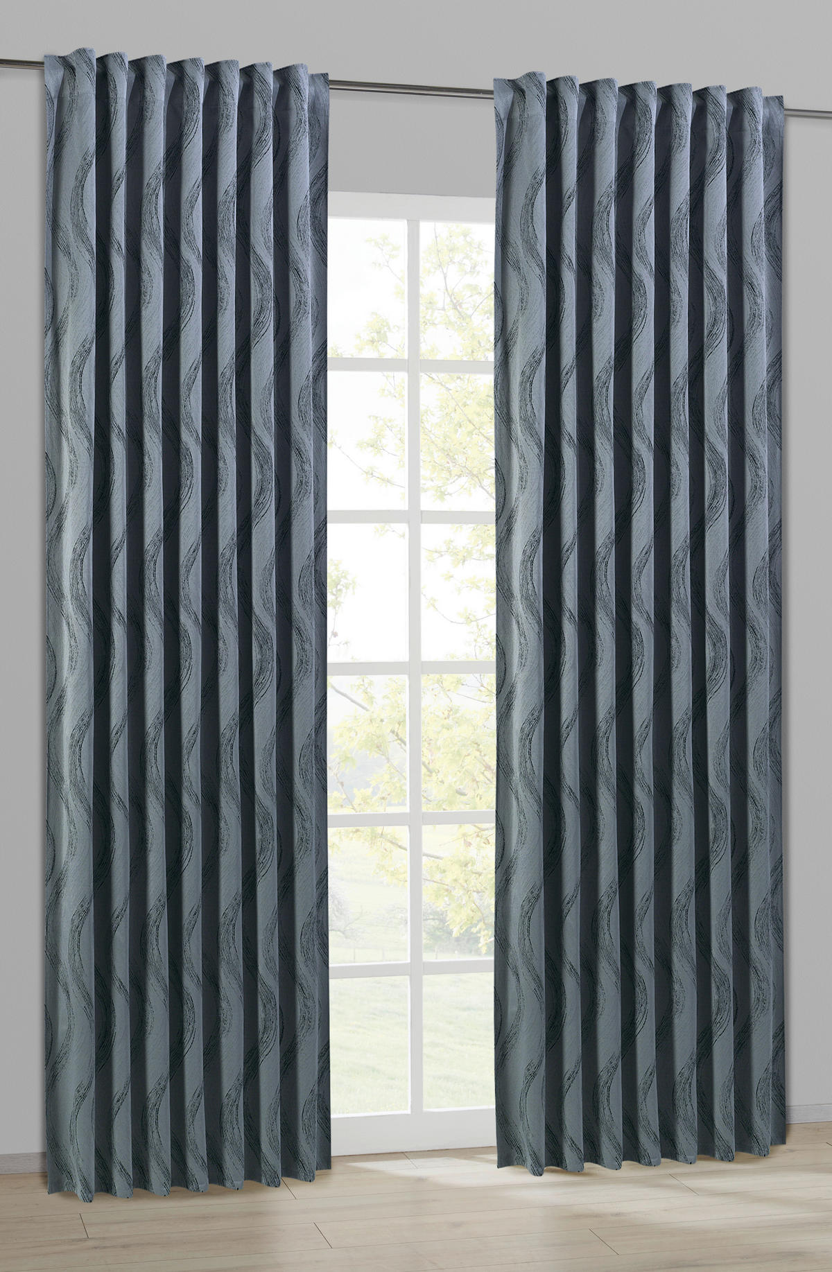 Kombivorhang Britta silber B/L: ca. 140x245 cm Britta - silber (140,00/245,00cm)