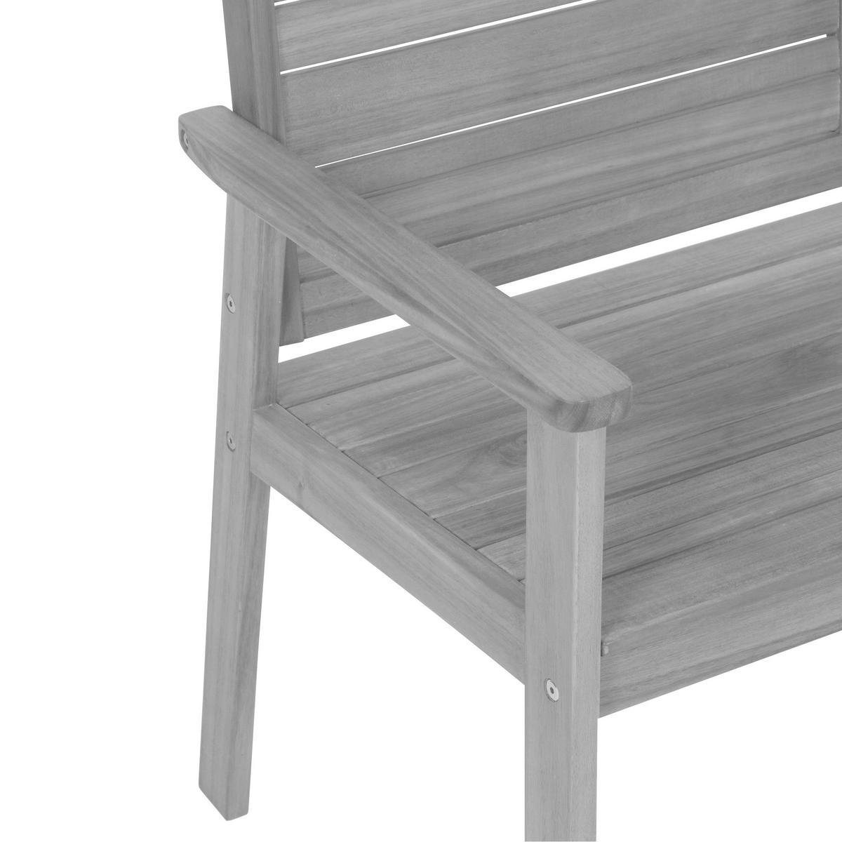 Greemotion Gartenbank Maui grau Akazie B/H/L: ca. 115x14x59 cm Maui - grau (59,00/115,00/14,00cm) - Greemotion