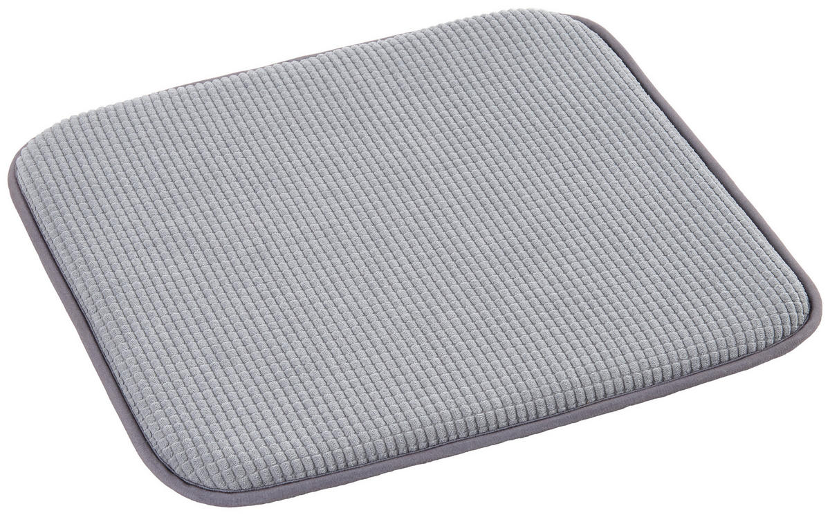 Sitzkissen Stuhlkissen_Waffelstruktur 38x38x4 - silber (38,00/38,00/2,00cm)