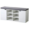 Kesper Schuhschrank mit Sitzkissen weiß Spanplatte B/H/T: ca. 103x48x30,5 cm Schuhschrank_mit_Sitzkissen - weiß/grau (103,00/48,00/30,50cm) - Kesper