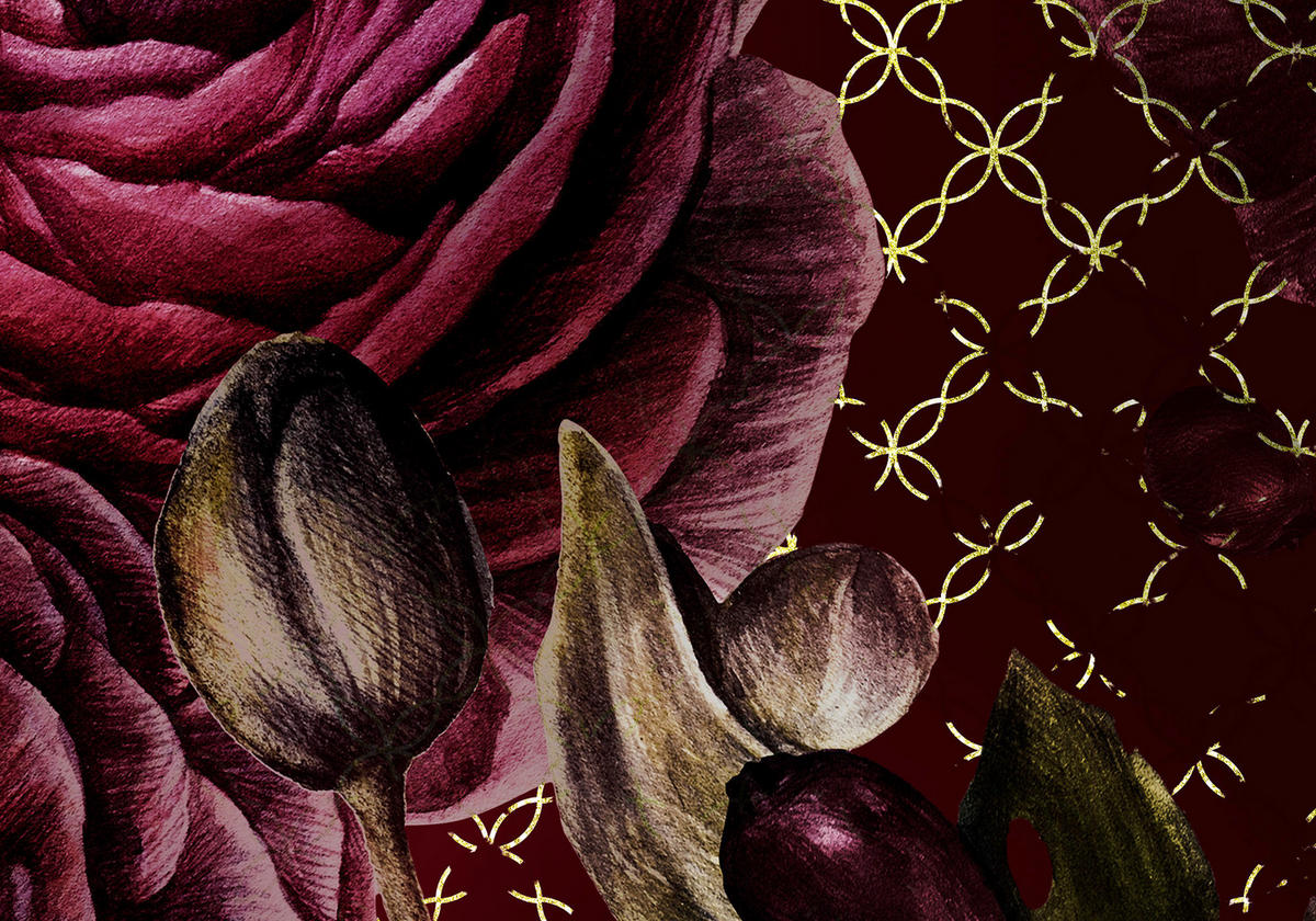 Komar Fototapete Rouge Intense B/L: ca. 350x280 cm Rouge Intense - (350,00/280,00cm) - Komar