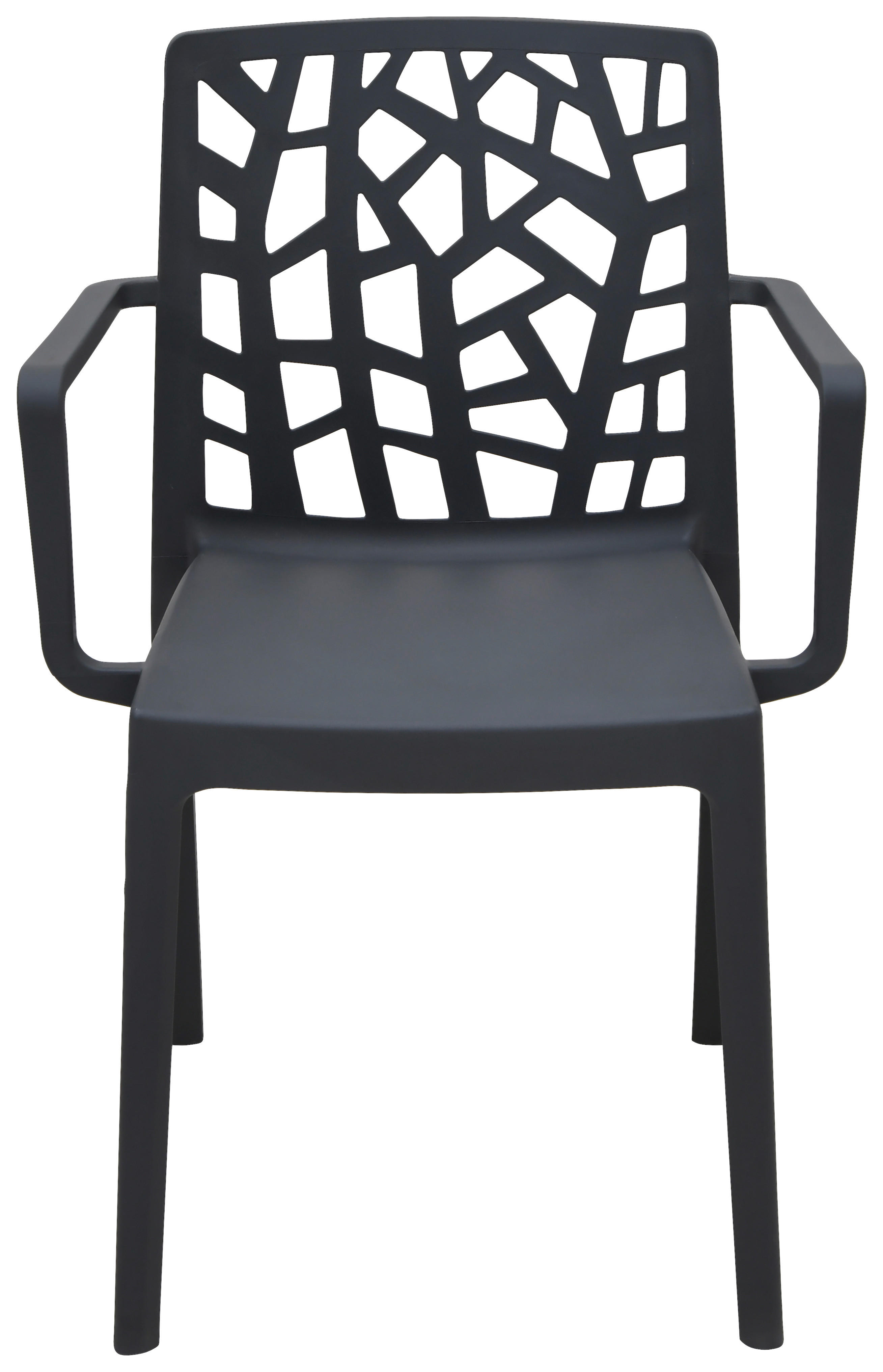 POCOline Stapelstuhl Florenz dunkelgrau Kunststoff B/H/L: ca. 53x82x55 cm Florenz - dunkelgrau (55,00/53,00/82,00cm) - POCOline