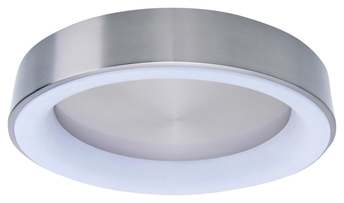 Näve Leuchten Deckenleuchte 1386961 nickel matt Kunststoff Metall B/H/T: ca. 46,5x8x46,5 cm null 1 Brennstellen Multo - nickel matt (46,50/8,00/46,50cm) - Näve Leuchten