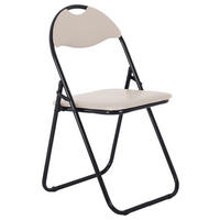 Klappstuhl Ben Cappuccino Kunstleder B/H/T: ca. 45x81x38 cm Ben - schwarz/Cappuccino (45,00/81,00/38,00cm)