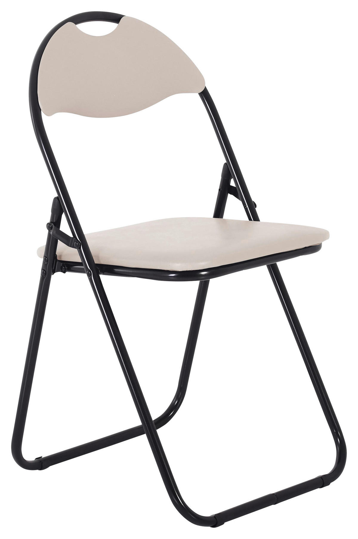 Klappstuhl Ben Cappuccino Kunstleder B/H/T: ca. 45x81x38 cm Ben - schwarz/Cappuccino (45,00/81,00/38,00cm)