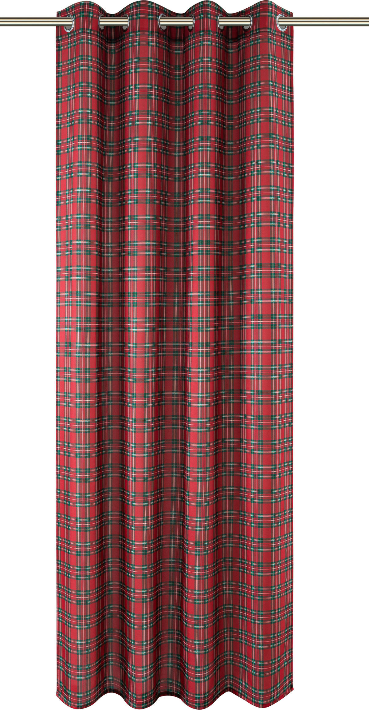POCOline Ösenvorhang Noel rot B/L: ca. 140x245 cm Noel - rot/grün (140,00/245,00cm) - POCOline
