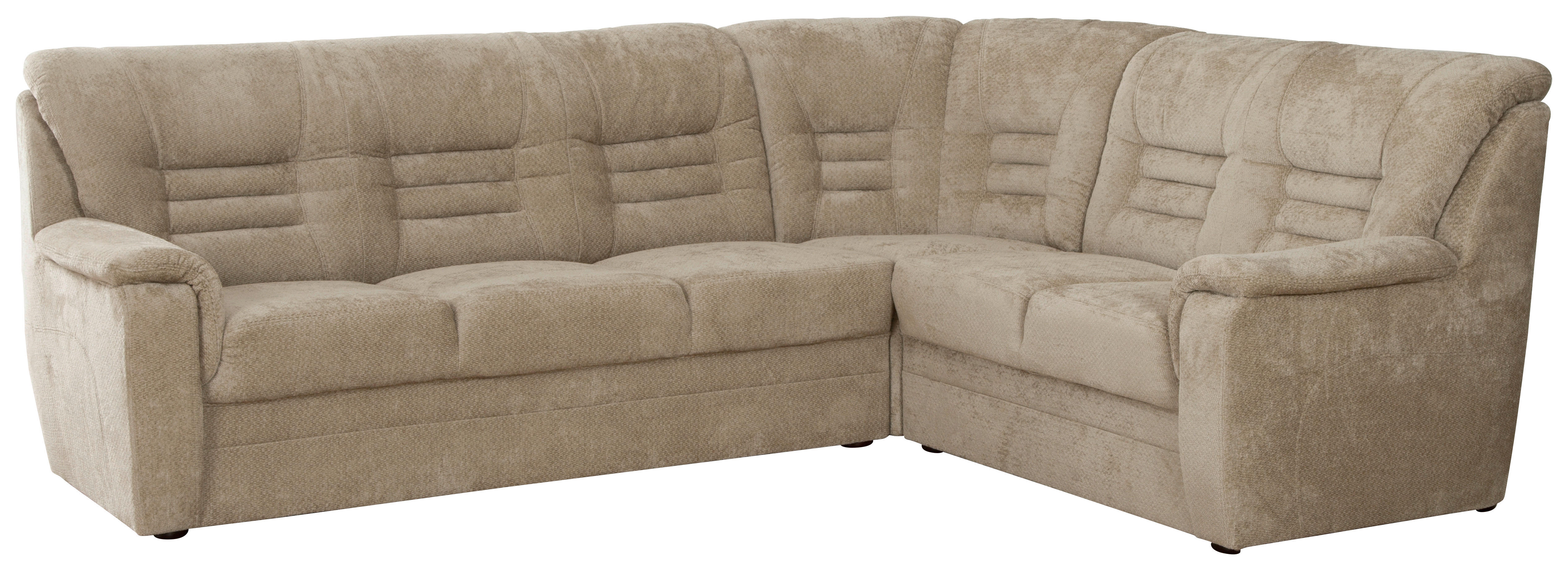 Rundecke Merlin sandbeige Microfaser B/H/T: ca. 280x98x222 cm Merlin - nussbaum/sandbeige (280,00/98,00/222,00cm)