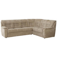 Wohnlandschaft Merlin sandbeige Microfaser B/H/T: ca. 280x98x222 cm Merlin - nussbaum/sandbeige (280,00/98,00/222,00cm)