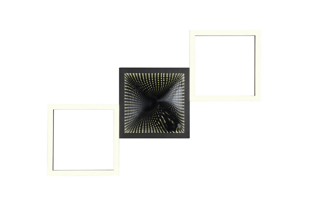 Reality LED-Deckenleuchte mattschwarz Metall B/H/L: ca. 43x4x66 cm LED-Deckenleuchte_Gelo - mattschwarz (66,00/43,00/4,00cm) - Reality