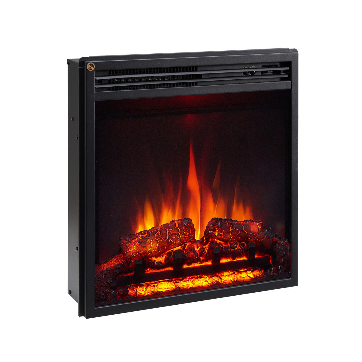 Balderia Elektrischer Kamin Elektrischer-Kamin Pandora hellbraun MDF Metall B/H/T: ca. 89x88,3x25 cm ca. 2000 W El.-Kamin Pandora EF374A-MT374B-NO - hellbraun (89,00/88,30/25,00cm) - Balderia