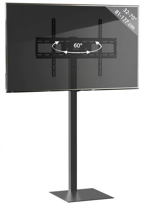 VCM TV-Standfuß TV-Standfuß schwarz TV-Standfuß "Zanta" - schwarz (64,00/124,00/38,00cm) - VCM