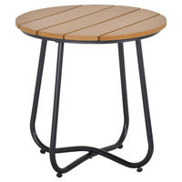 Outsunny Gartentisch braun Kunststoff H/D: ca. 48x49 cm Gartentisch - braun (49,00/48,00cm) - Outsunny