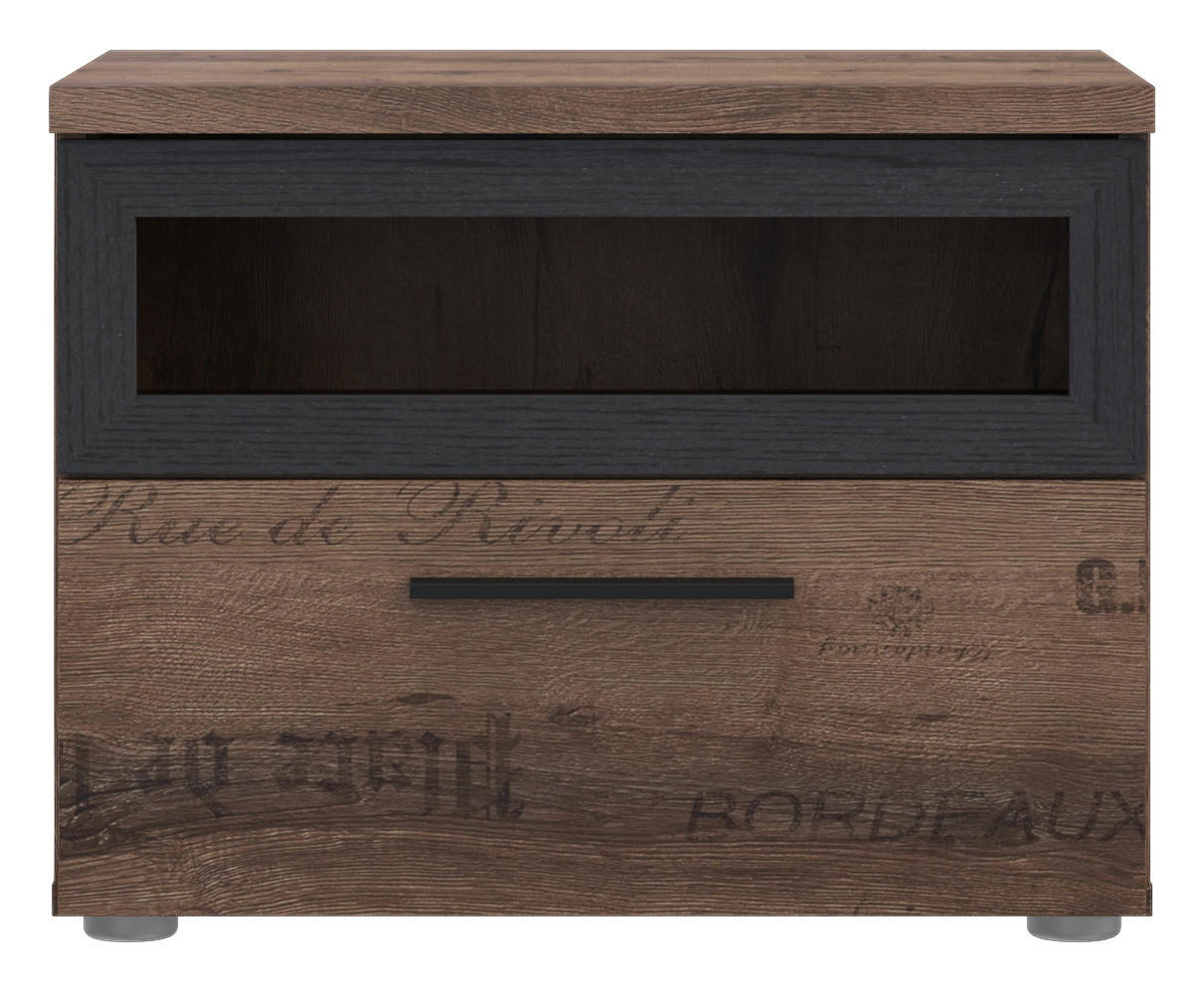 Nachtkonsole  schlamm Eiche Nachbildung B/H/T: ca. 52x40,8x41,3 cm Jacky_Nachtkonsole - Eiche/schlamm (52,00/40,80/41,30cm)