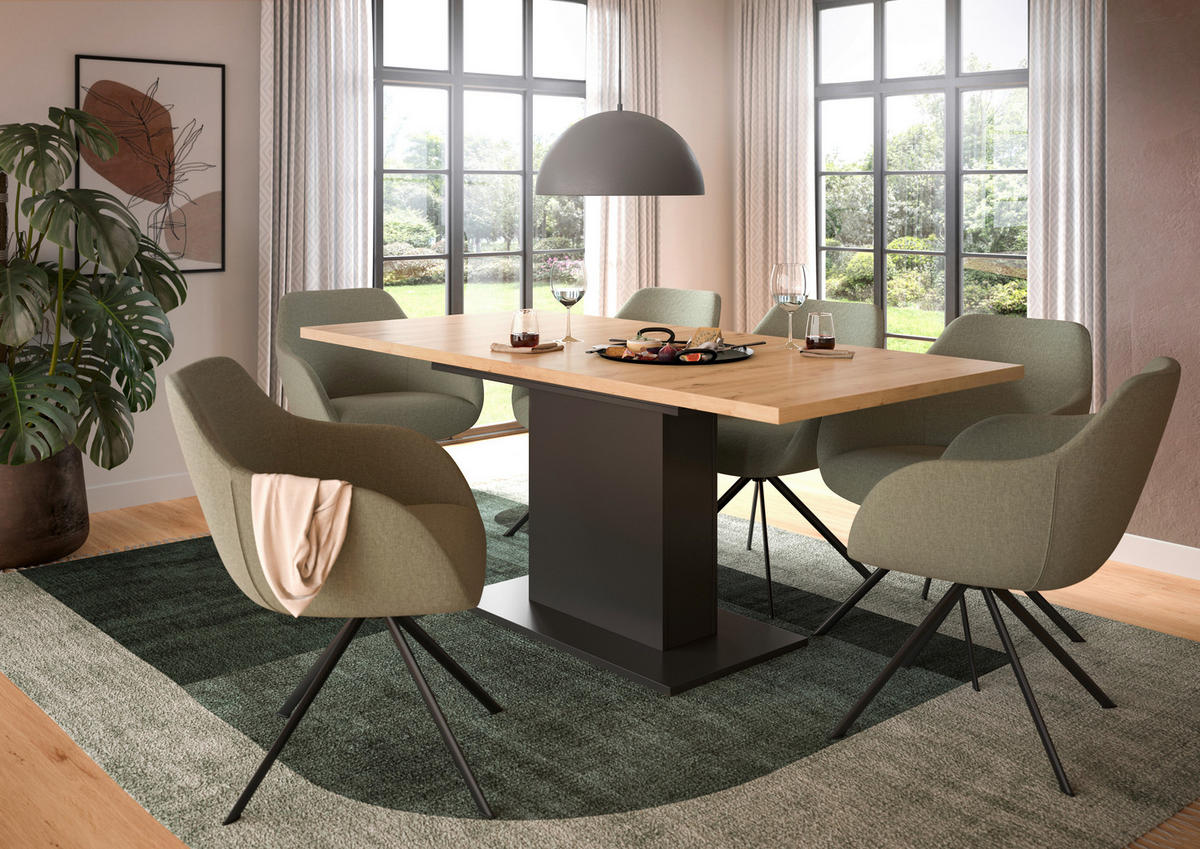 Esstisch MOTION grau Artisan Nachbildung B/H/T: ca. 150x76x90 cm MOTION - grau (150,00/76,00/90,00cm) - xonox.home