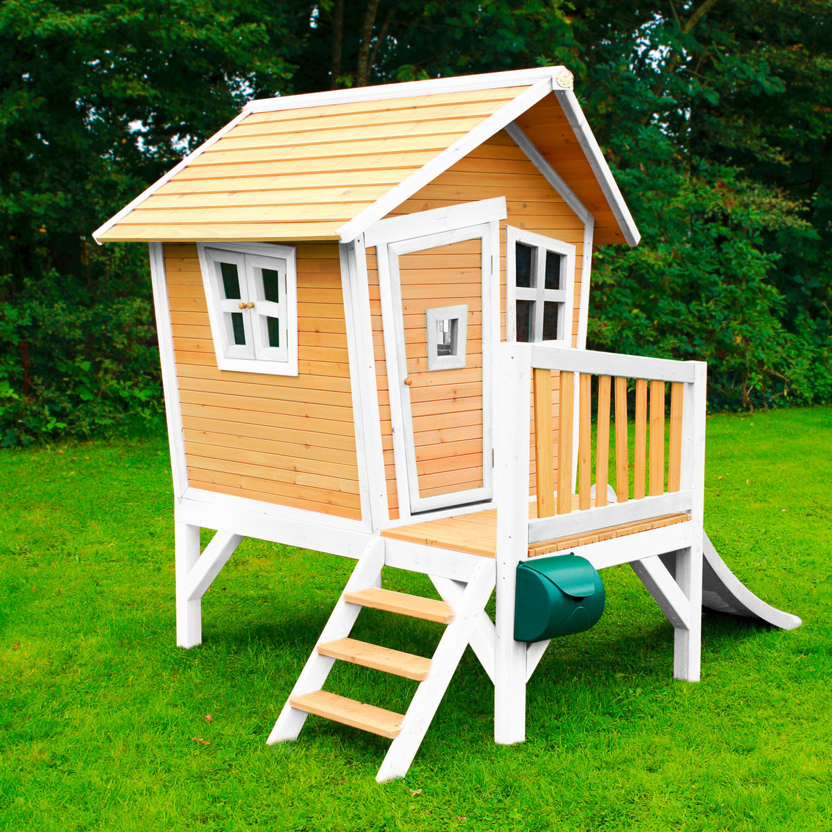 AXI Spielhaus Robin natur B/H/T: ca. 264x203x177 cm Robin - weiß/natur (264,00/203,00/177,00cm) - AXI