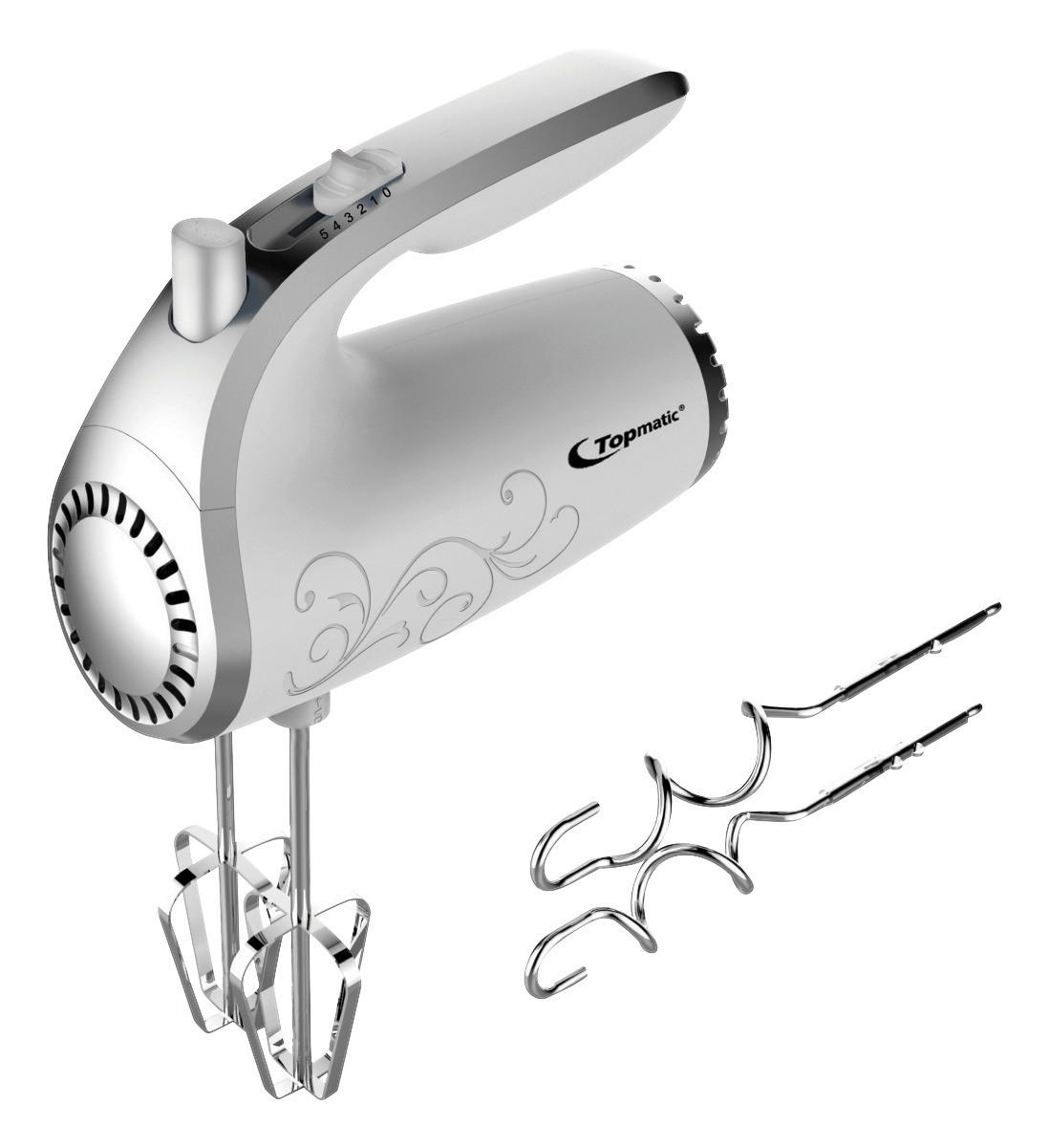 Topmatic Handmixer HM-300.2 silber Kunststoff