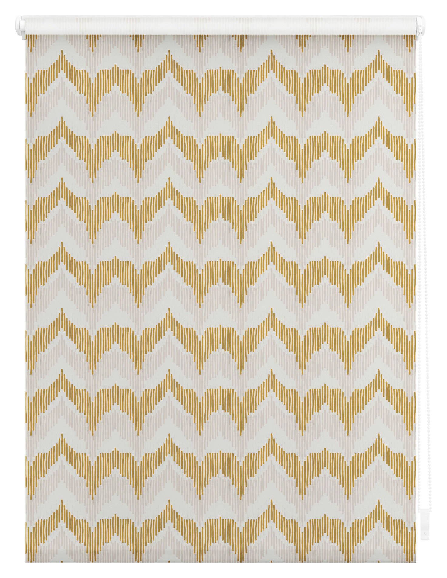 Thumbnail - LICHTBLICK Rollo Boho Zig Zag gelb B/L: ca. 90x150 cm