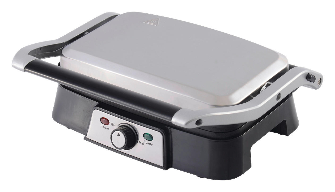 Emerio Kontaktgrill CG-109898.1 silber Edelstahl B/H/T: ca. 33x14x28 cm