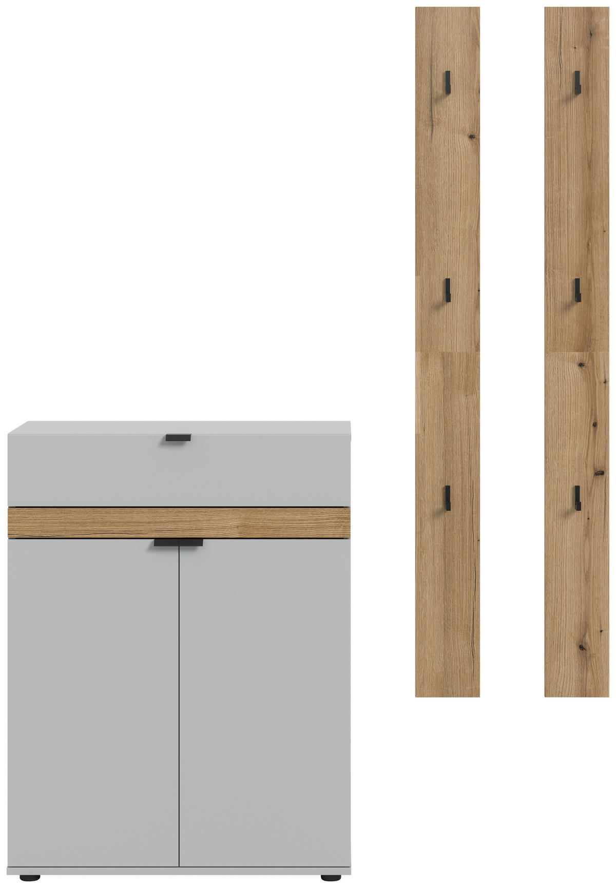 Garderobe Naro weiß Evoke Oak Nachbildung B/H/T: ca. 150x194x37 cm Naro - weiß (150,00/194,00/37,00cm) - xonox.home