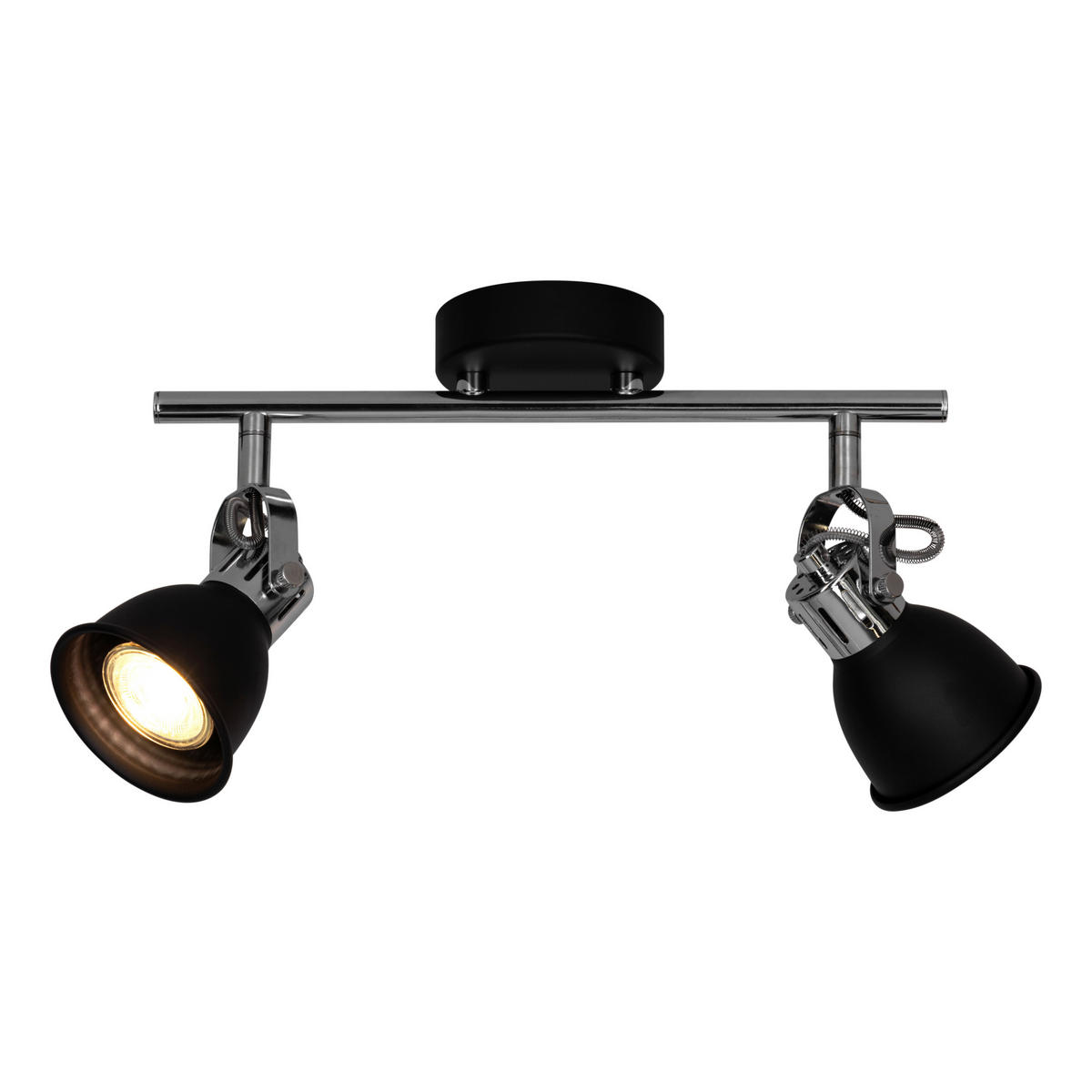 SPOT Light Deckenleuchte Anita 2766204 schwarz Chrom Metall GU10 2 Brennstellen Anita - schwarz/Chrom (39,00/19,00/9,00cm) - SPOT Light